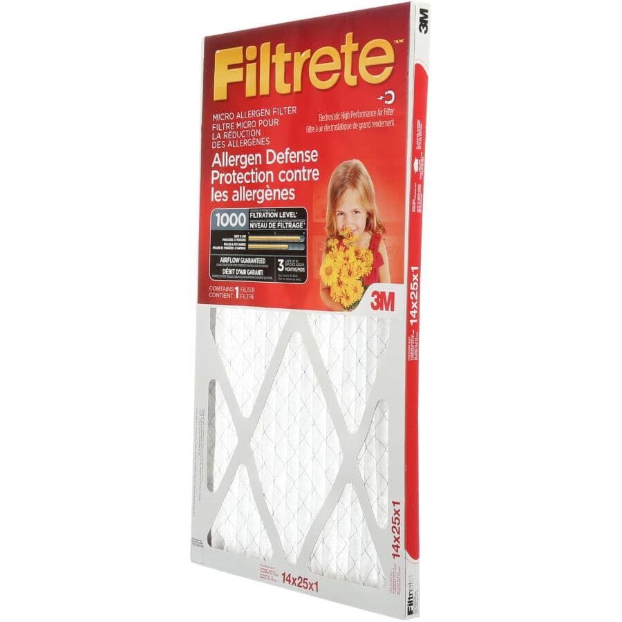 Allergen Defense Micro Allergen Furnace Filter - 14" x 25" x 1"
