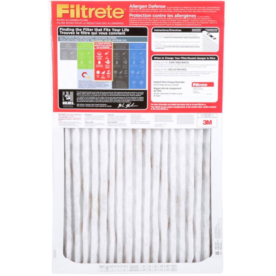 Allergen Defense Micro Allergen Furnace Filter - 16" x 25" x 1"