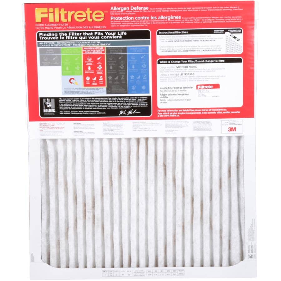 Allergen Defense Micro Allergen Furnace Filter - 20" x 24" x 1"