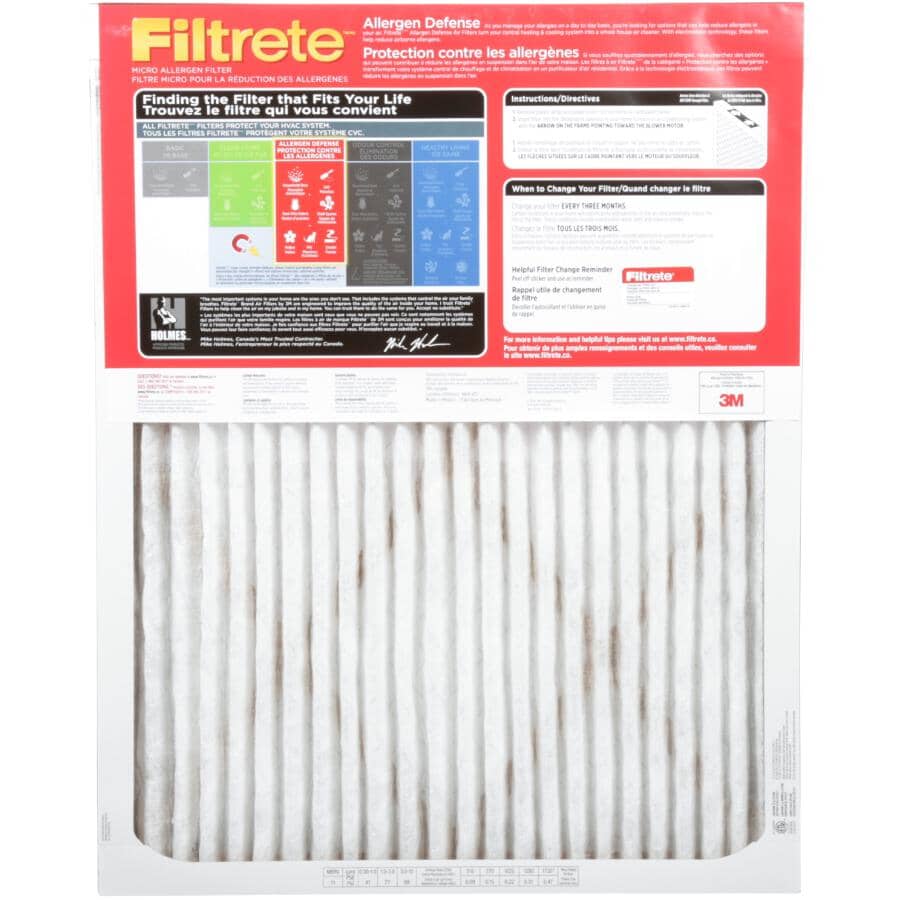 Allergen Defense Micro Allergen Furnace Filter - 20" x 25" x 1"