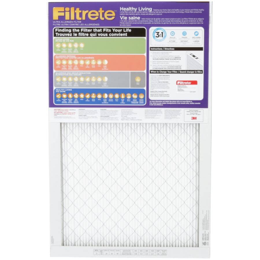 Healthy Living Ultra Allergen Furnace Filter - 1" x 16" x 25", 2 Pack