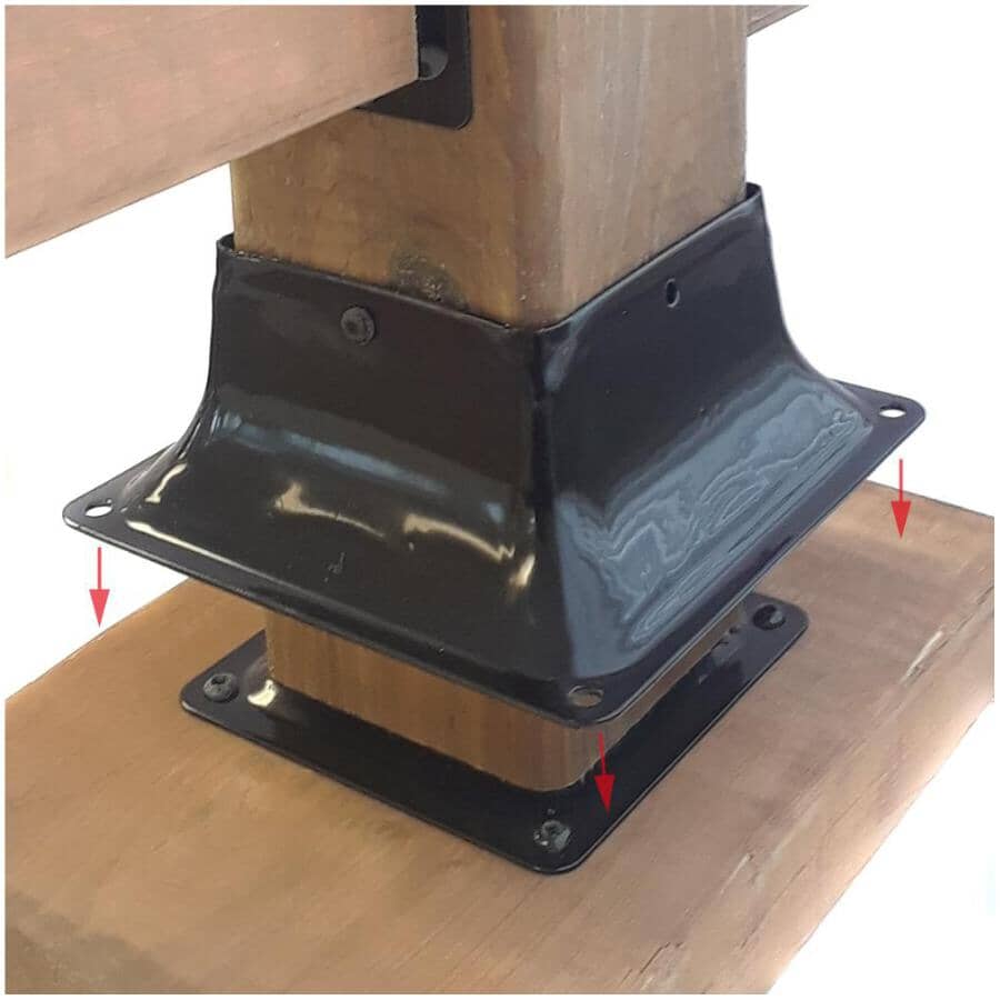 4" x 4" Deck Bracket - Black