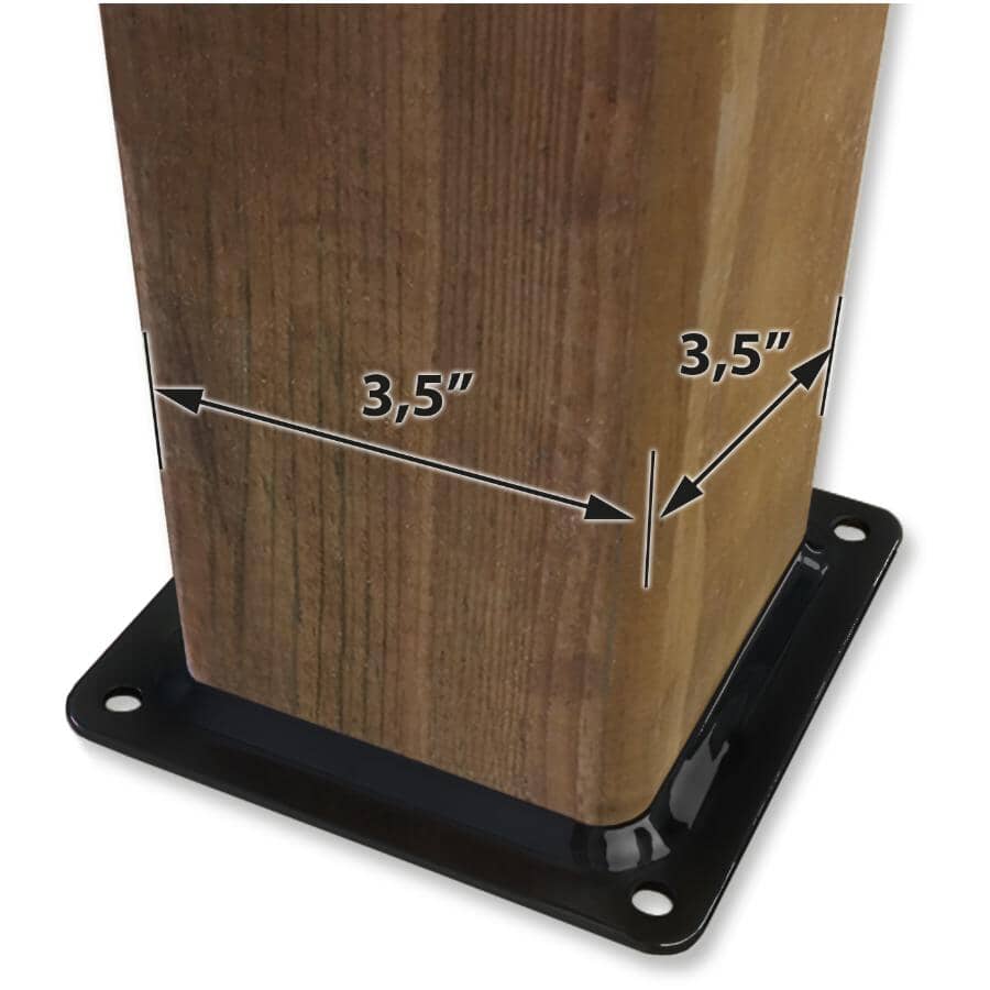 4" x 4" Deck Bracket - Black