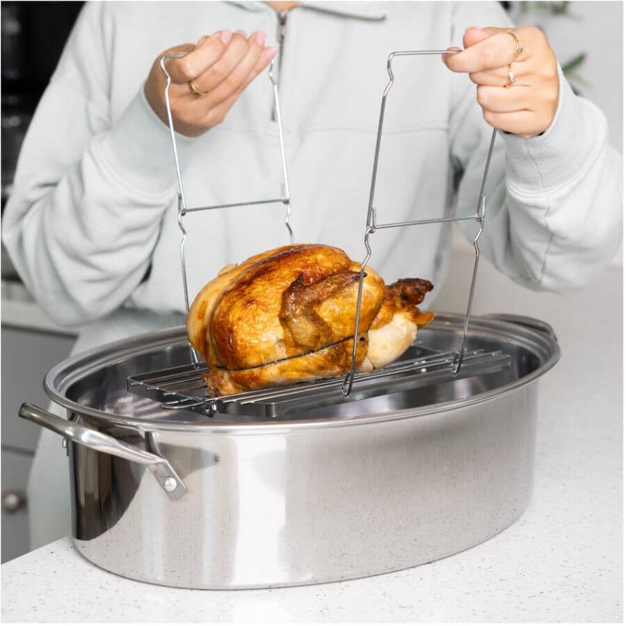 Chrome Turkey & Roast Lifter - 10" x 7"