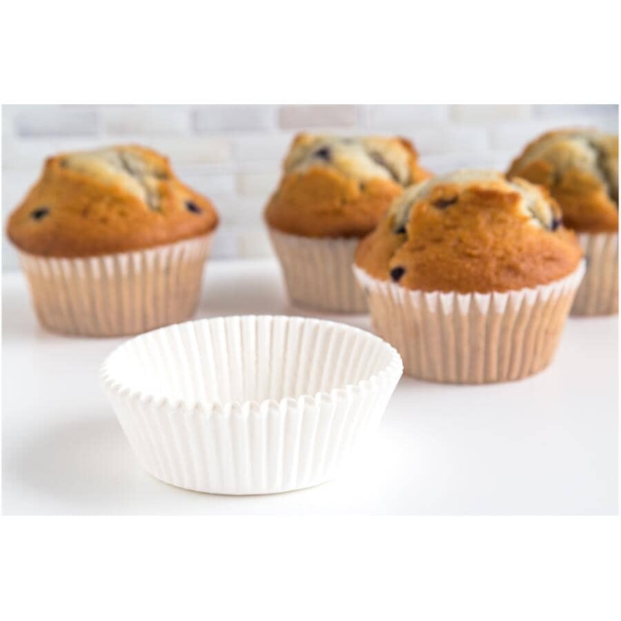 Large Baking Cups - White, 50 Pack