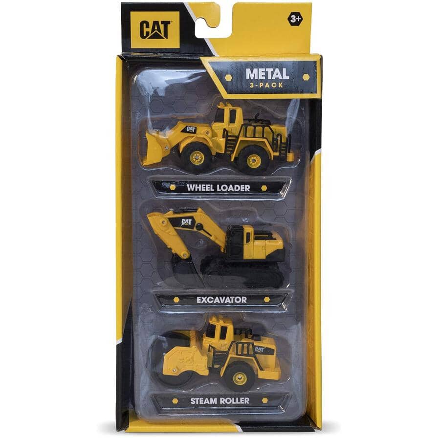 CAT Metal Construction Vehicles, 3 Pack - Assorted Vehicles