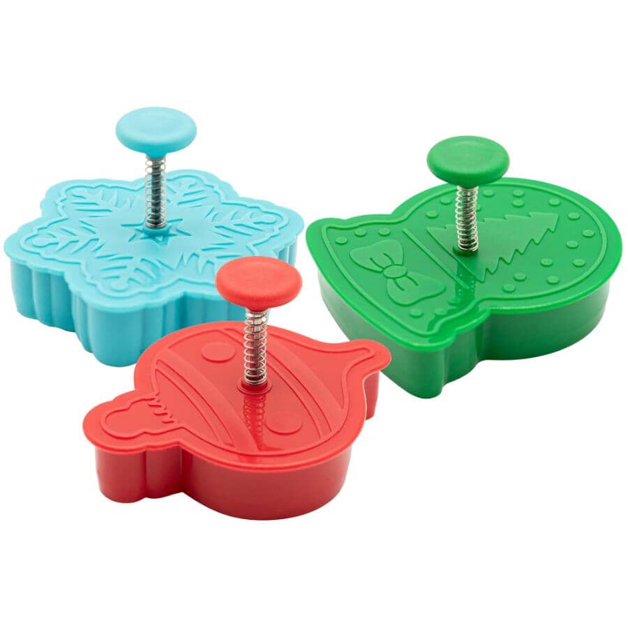 Christmas Spring loaded Cookie Cutters - 3 Piece