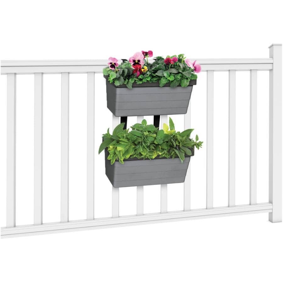 Botanica Hanging Garden with Straps - Grey, 2 Pack