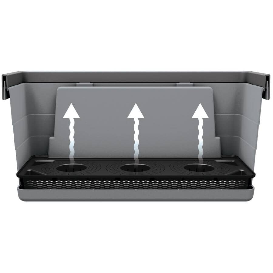 Botanica Hanging Garden with Straps - Grey, 2 Pack