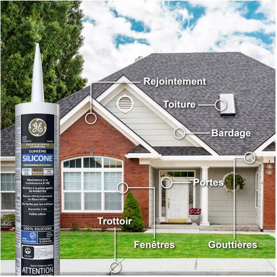 Kitchen & Bath Supreme Silicone Sealant - White, 298 ml