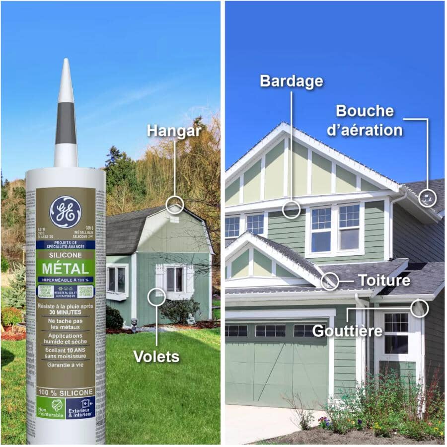 Multi Purpose Silicone II Sealant - Aluminum, 298 ml