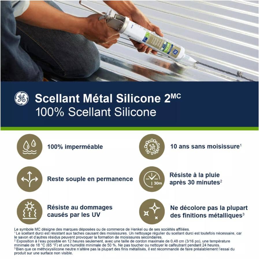 Multi Purpose Silicone II Sealant - Aluminum, 298 ml