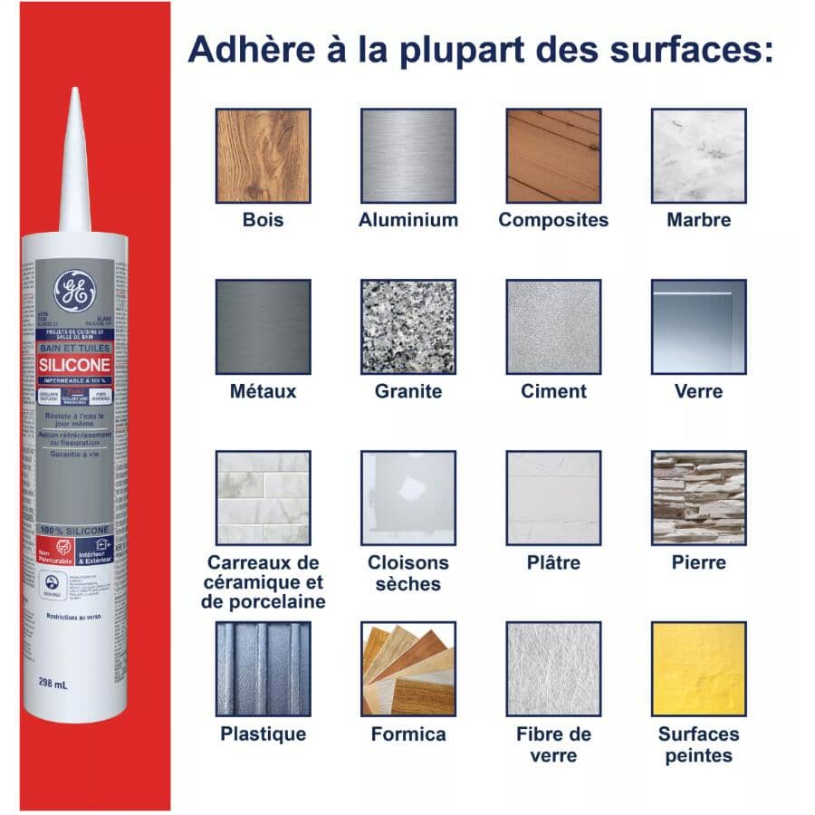 Tub & Tile Silicone Sealant - White, 298 ml