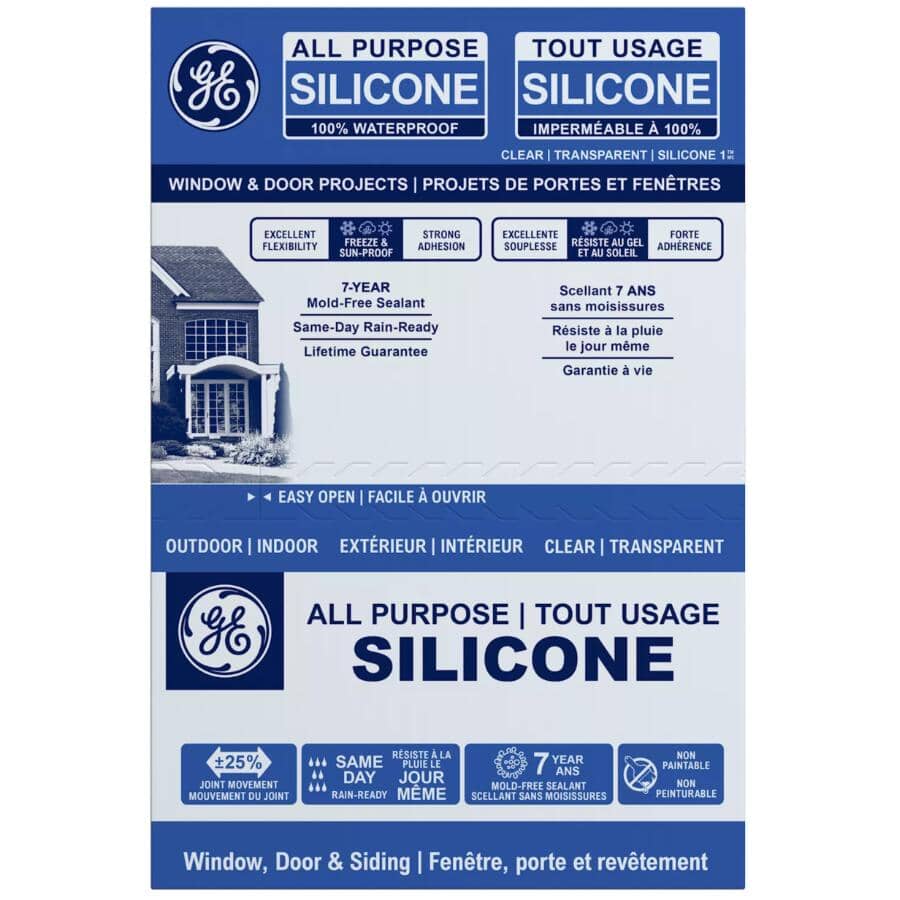 Window & Door All Purpose Silicone Sealant - Clear, 298 ml