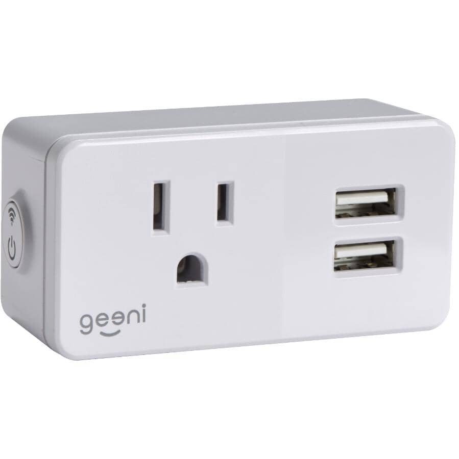 Switch & Charge Mini Smart Plug with 2 USB Ports