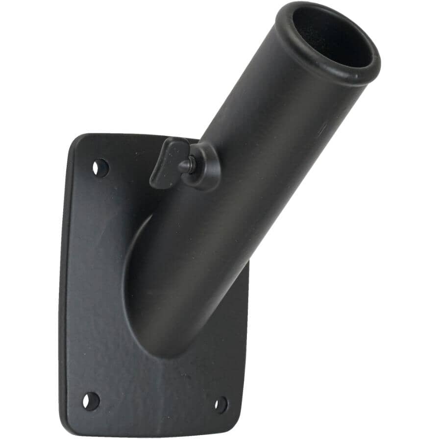 1" Cast Aluminum Flagpole Bracket - Black