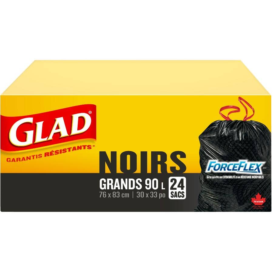 24 Pack 30" x 33" Large Black Garbage Bags