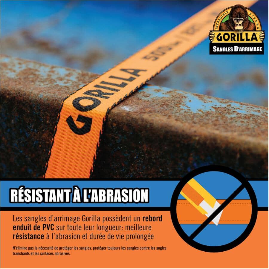 1500 lb Light Duty Ratchet Straps - 1" x 12', 4 Pack