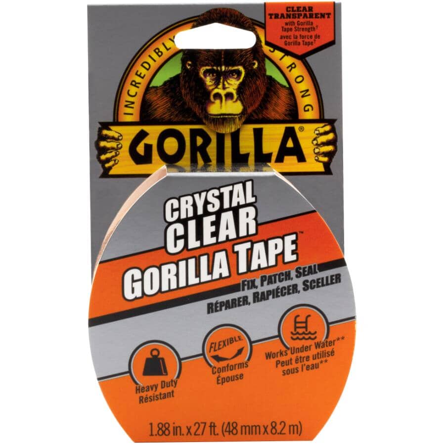 Heavy Duty Tape - Crystal Clear, 1.88" x 27' (48 mm x 8.2 m)