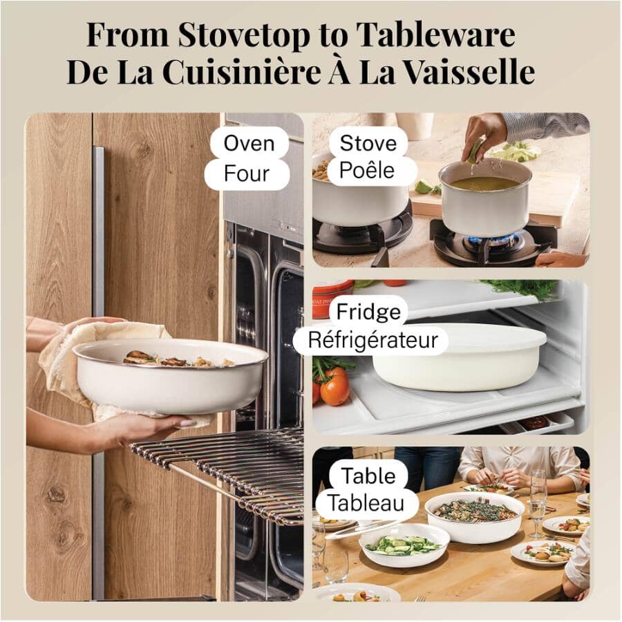 18 Piece Non-Stick Cookware Set with Glass Lids and Detachable Handles