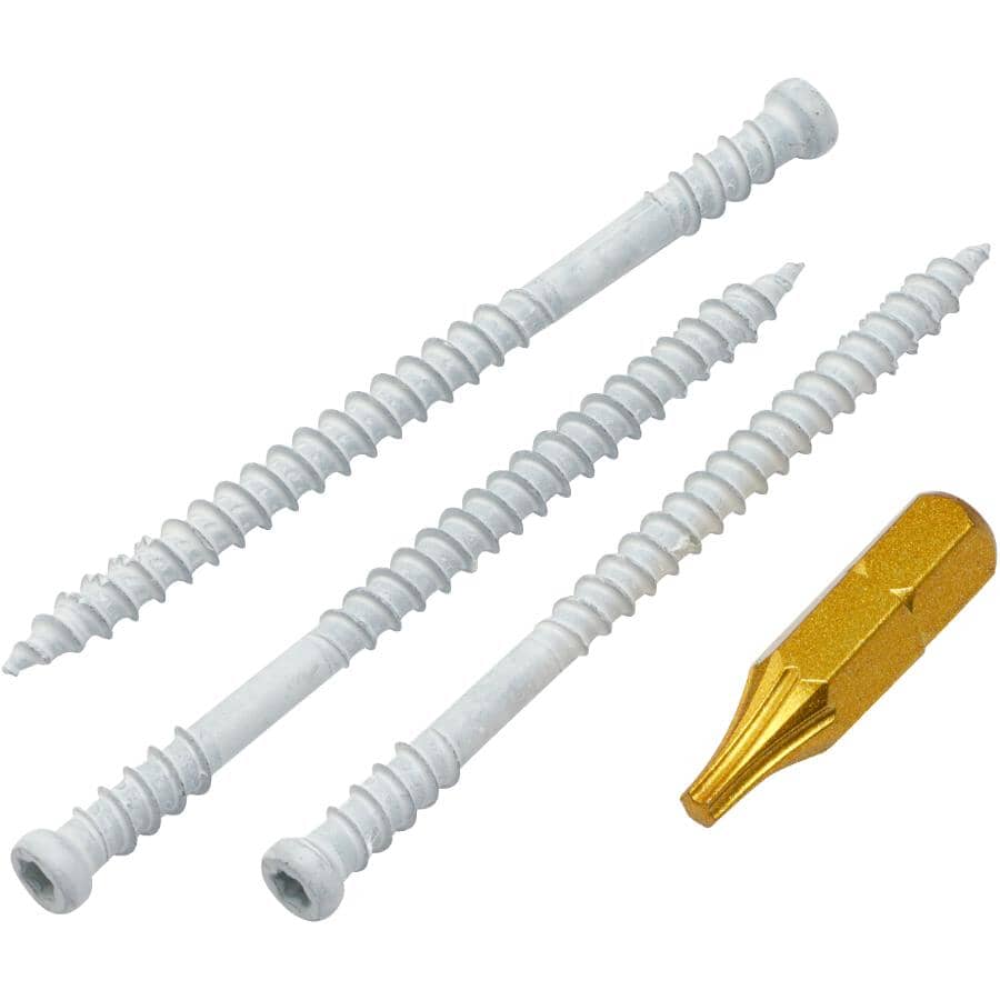 100 Pack #8 x 2-1/2" Climatek Star Drive RT White Trim Screws