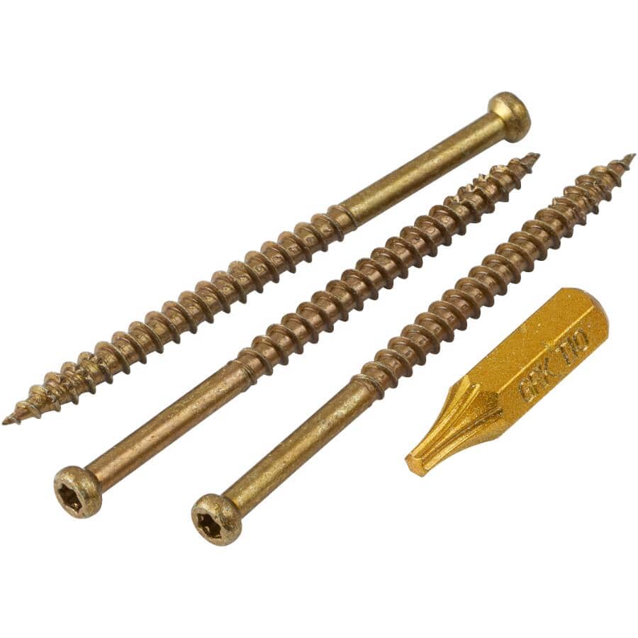 100 Pack #8 x 2-1/2" Climatek Star Drive Trim Finishing Wood Screws