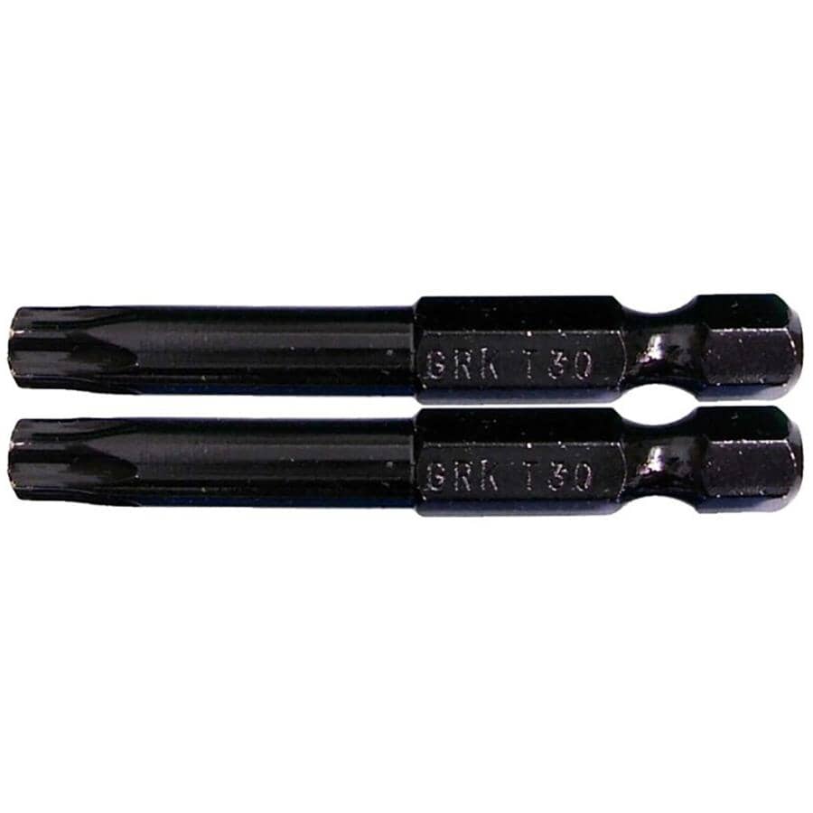 2" T30 Black Torx Bits - 2 Pack