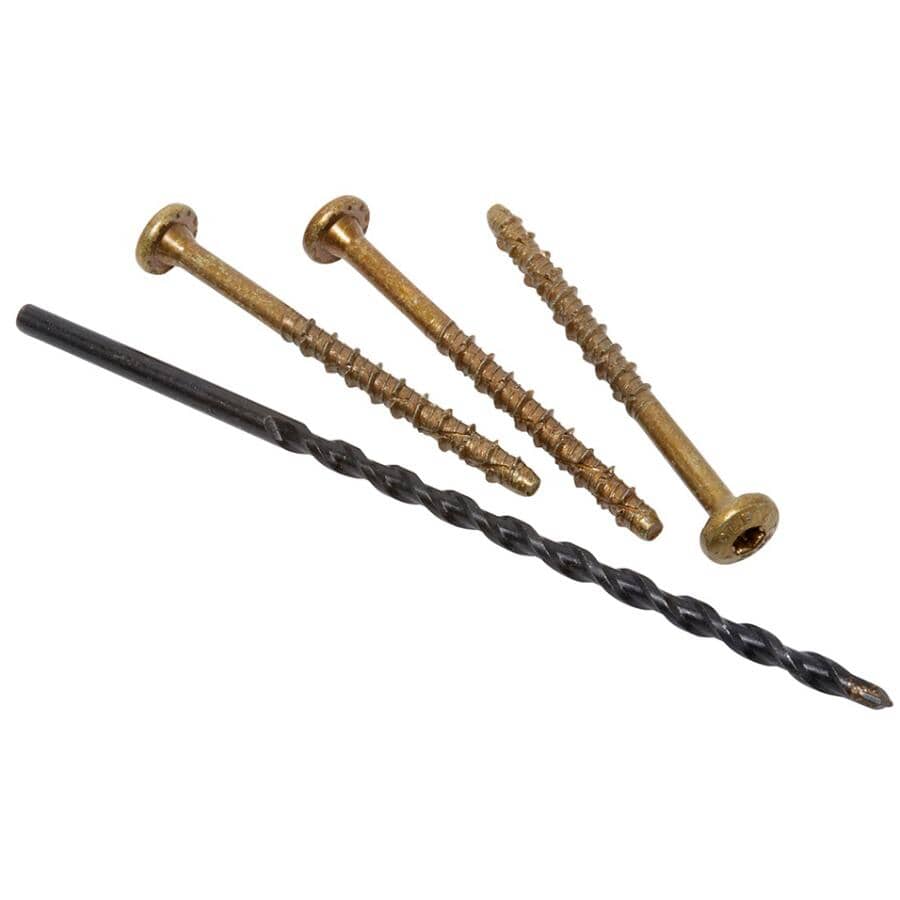 50 Pack 1/4" x 3-1/2" Flat Head Concrete Screws