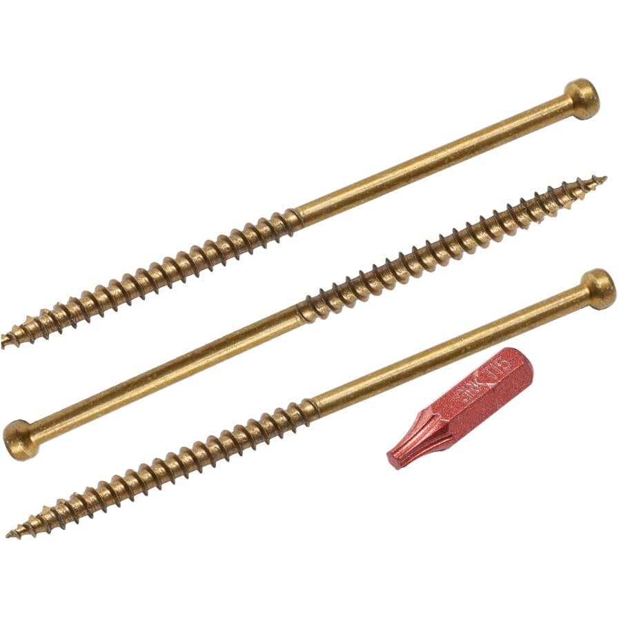 50 Pack #9 x 4" Climatek Star Drive Trim Finishing Wood Screws