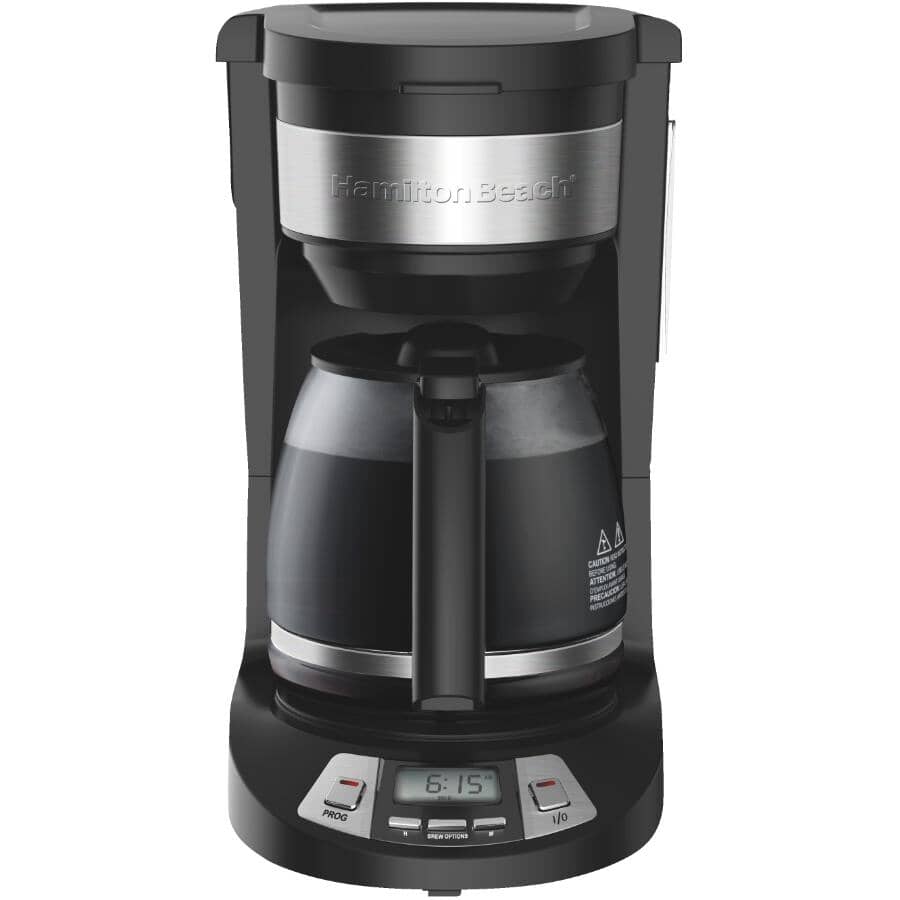 Programmable Drip Coffee Maker (46290C) - Stainless Steel & Black, 12 Cup