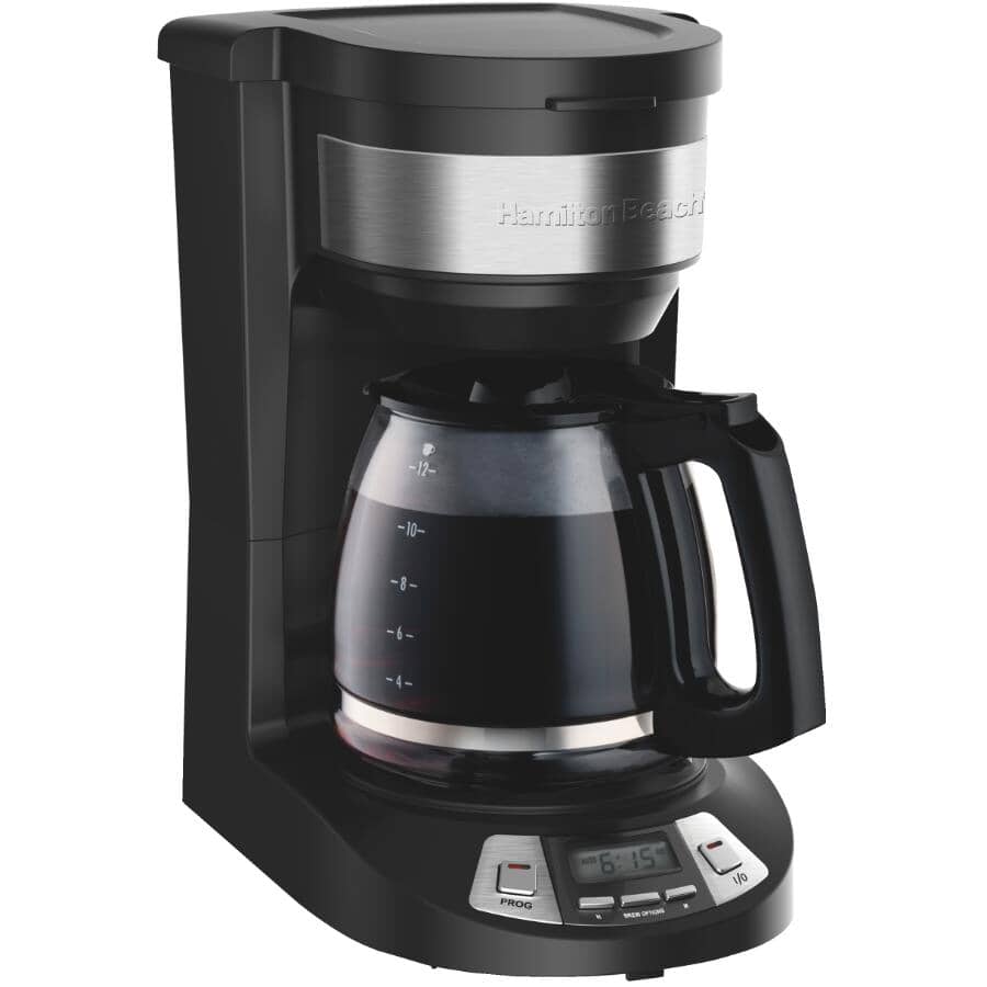 Programmable Drip Coffee Maker (46290C) - Stainless Steel & Black, 12 Cup