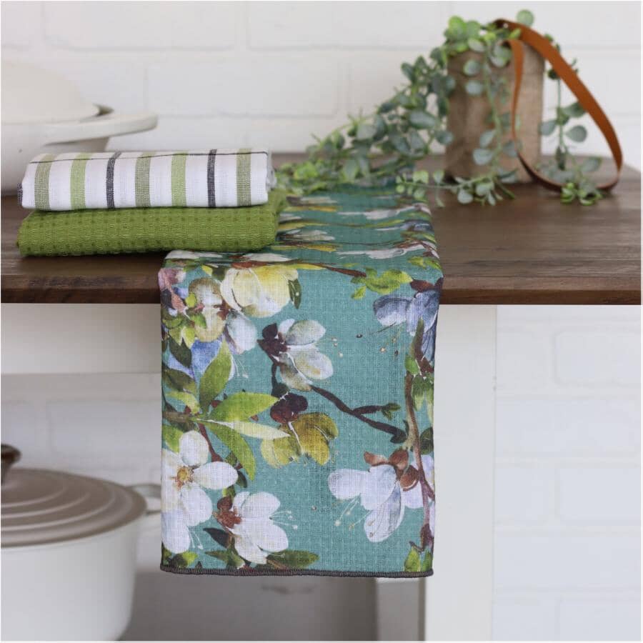 Magnolia Cotton Tea Towels - 18" x 26", 3 Pack