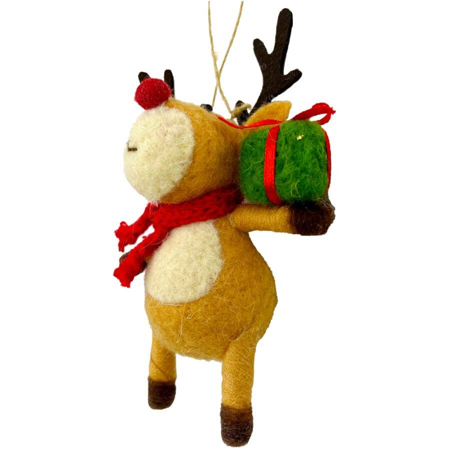 5" Wool Reindeer Ornament