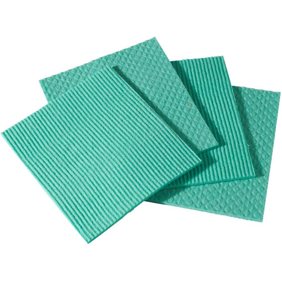 4 Pack 8" x 7" All Purpose Cellulose Sponge Cloths