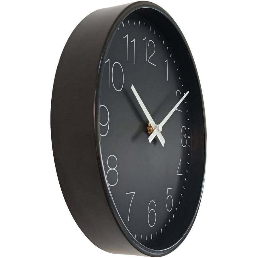 10" Round Wall Clock - Black