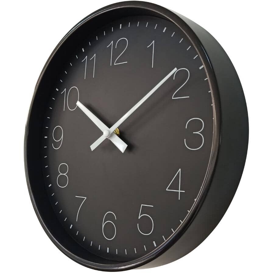 10" Round Wall Clock - Black