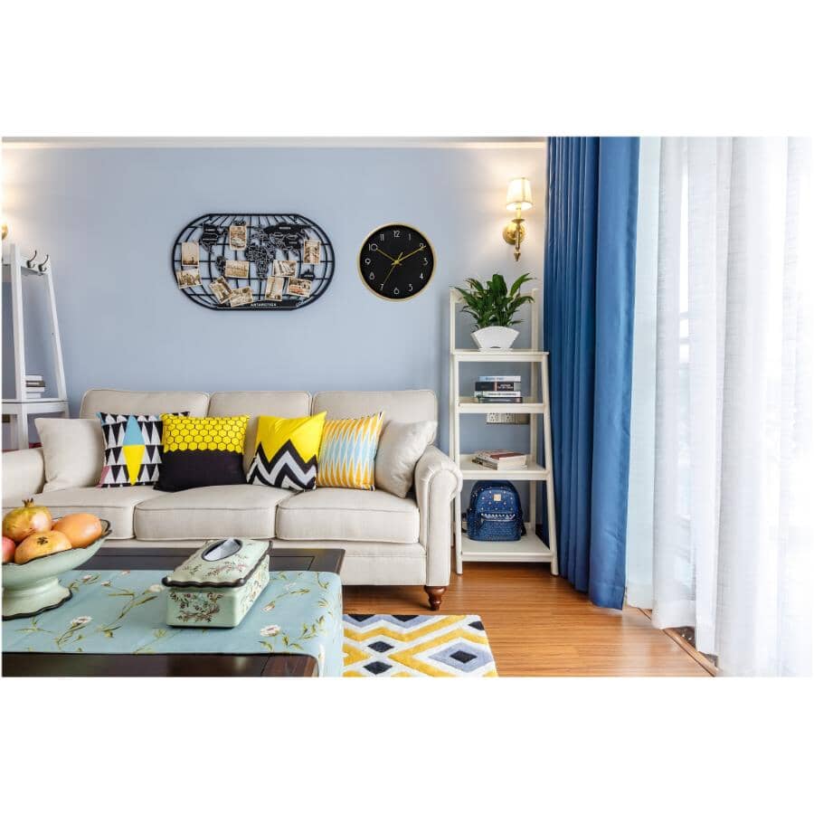 10" Round Wall Clock - Gold & Black