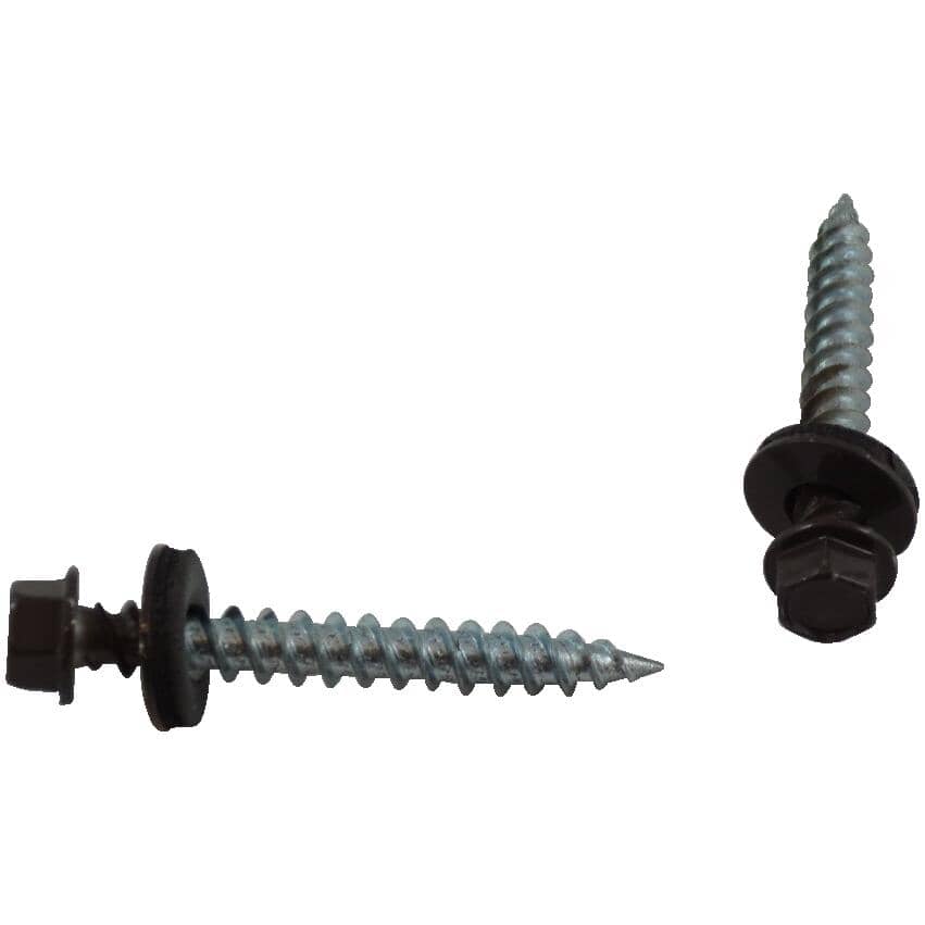 #10 x 1-1/2" Brown Roofing Screws - QC326, 500 Pack