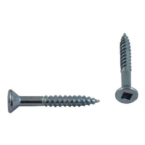 100 Pack #5 x 1" Flat Head Socket Zinc Plated Wood Screws