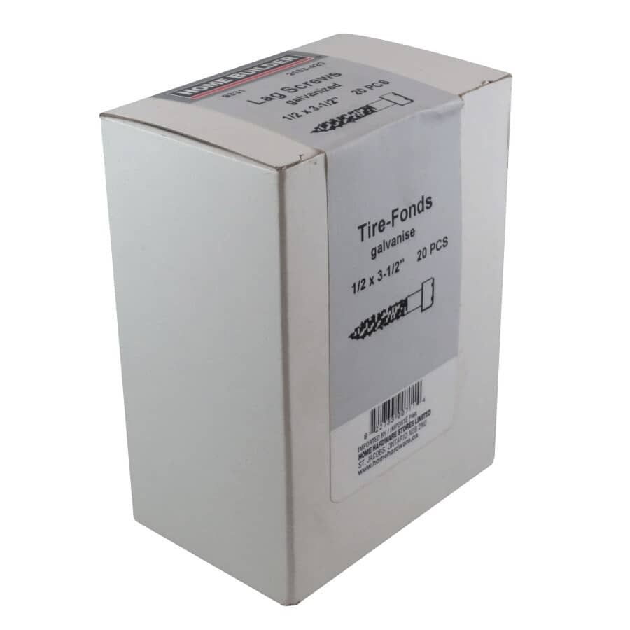 1/2" x 3-1/2" Galvanized Hex Lag Screw