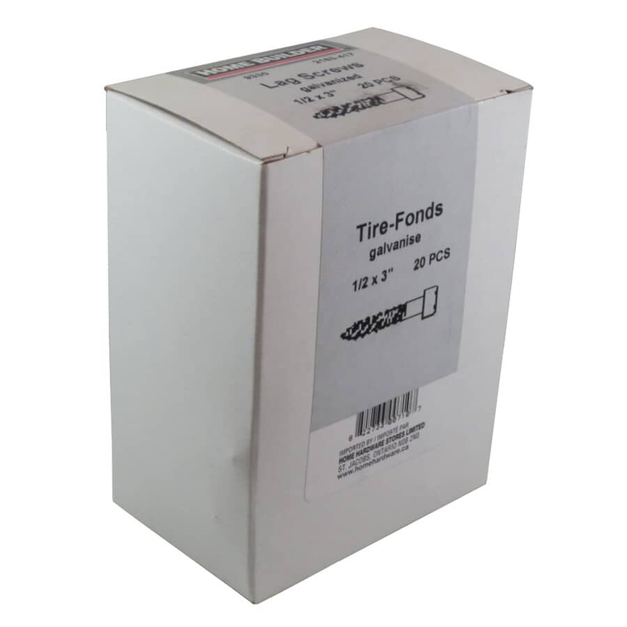 1/2" x 3" Galvanized Hex Lag Screw