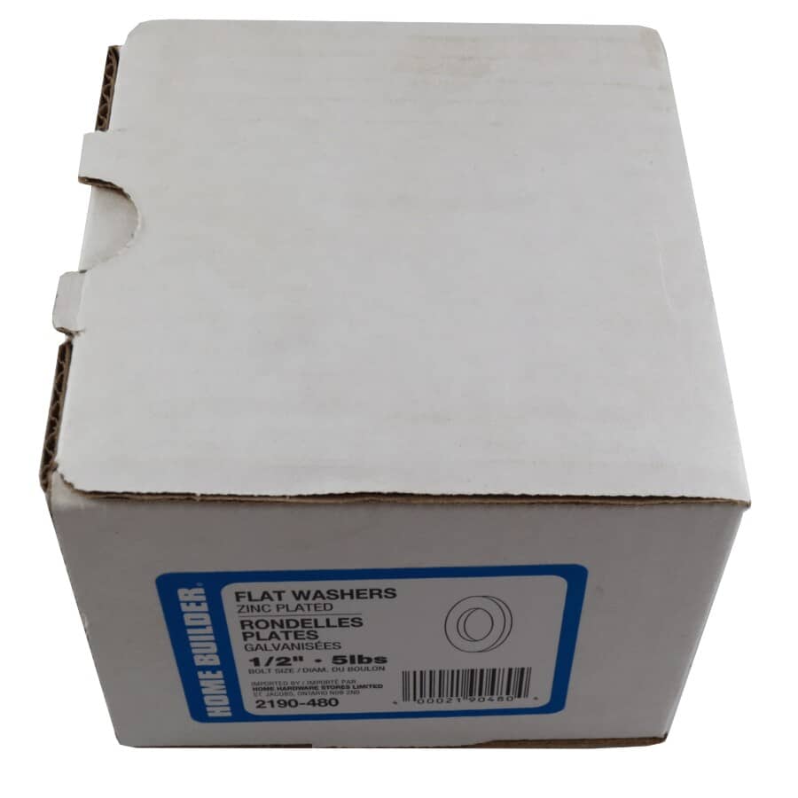 1lb 1/2" Zinc Plated Flat Washers