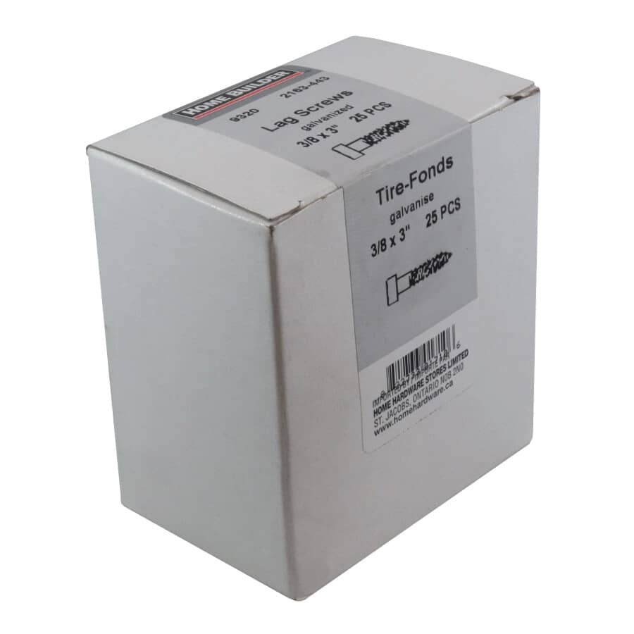 3/8" x 3" Galvanized Hex Lag Screw