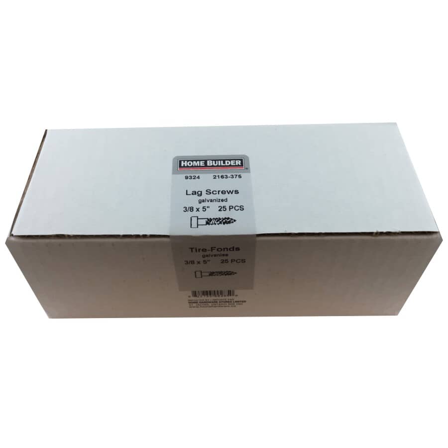 3/8" x 5" Galvanized Hex Lag Screw