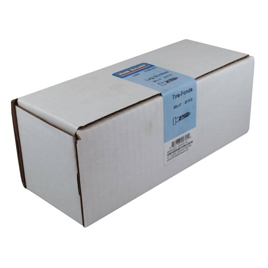 3/8" x 5" Zinc Plated Hex Lag Screw