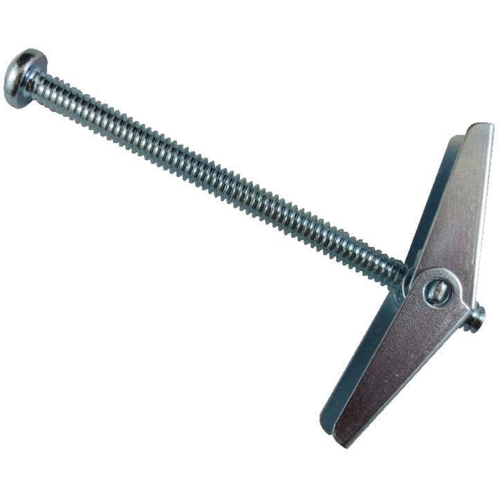 4 Pack #10-24 x 3" Zinc Plated Toggle Wing Anchors