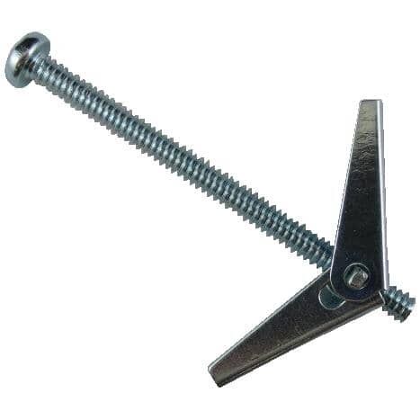 4 Pack #6-32 x 2" Zinc Plated Toggle Wing Anchors