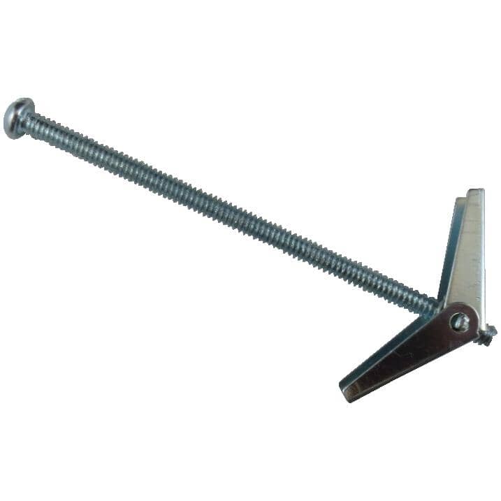 4 Pack #6-32 x 3" Zinc Plated Toggle Wing Anchors