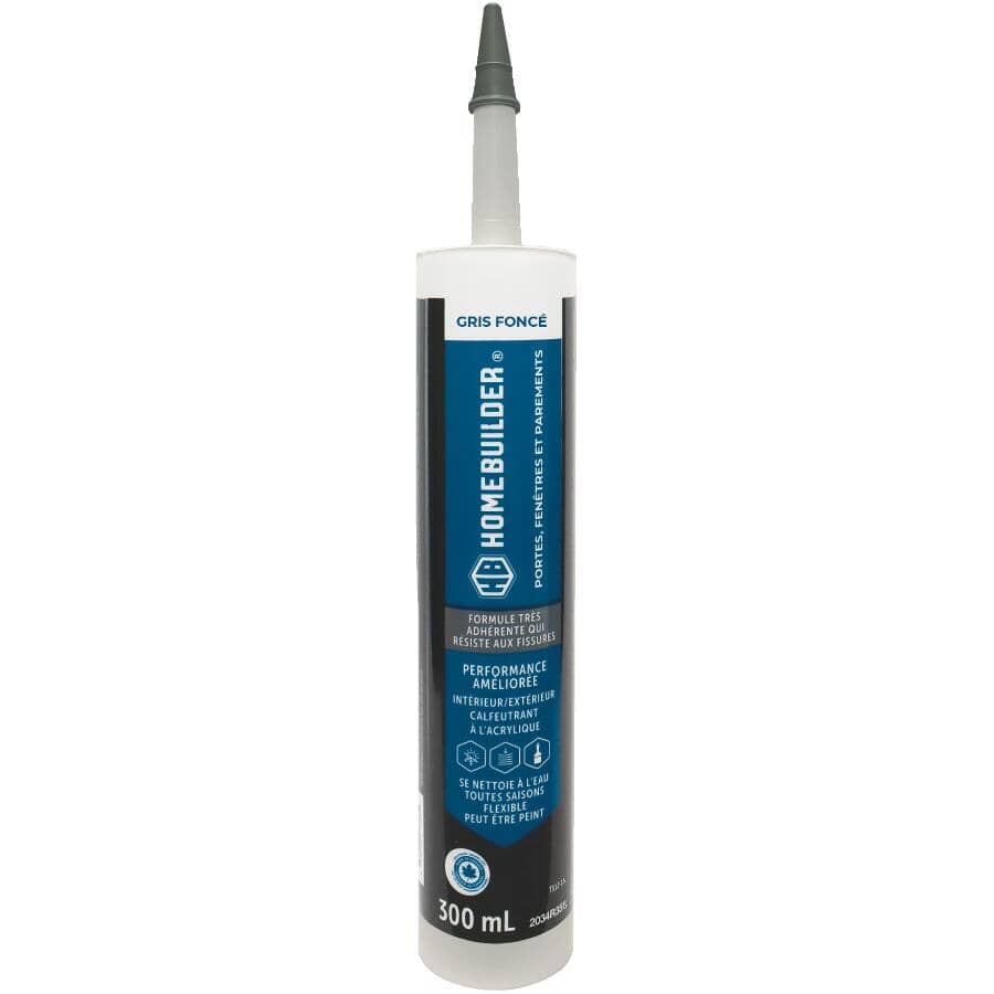 Door, Window & Siding Acrylic Caulking - Dark Grey, 300 ml