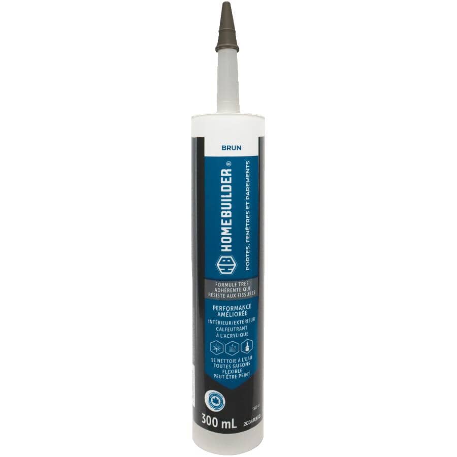Door, Window & Siding Acrylic Caulking - Brown, 300 ml